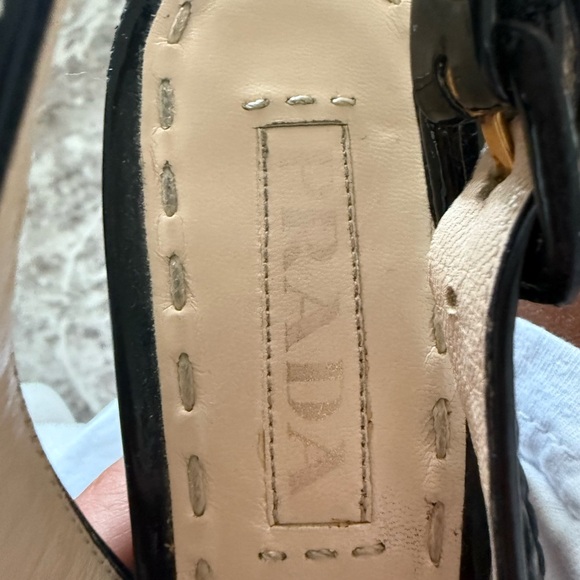 Prada Black platform Stiletto Slingback Heels - Picture 9 of 14